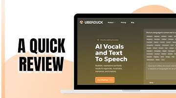 A QUICK REVIEW OF UBERDUCK: UNLEASH AI VOICES: SING, RAP, AND CLONE ANYTHING!