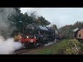 45690 Leander - In peril! Slips galore on Wilpshire bank Cumbrian Mountain Express 14/10/2017