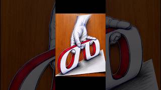 How I Drew a 3D Amharic Letter መ 😱 | ግዕዝ አማርኛ Art Illusion #Shorts