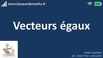 Comment savoir si deux vecteurs sont égaux ?