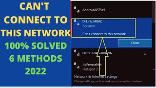 How To Fix Can't Connect To This Network On Windows 10/11- 6 New Methods 2023 (English)