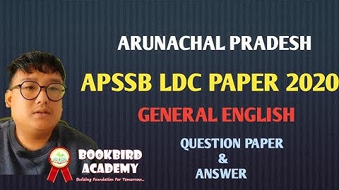 APSSB LDC|| ENGLISH PAPER- 2020|| FULL QUESTION PAPER