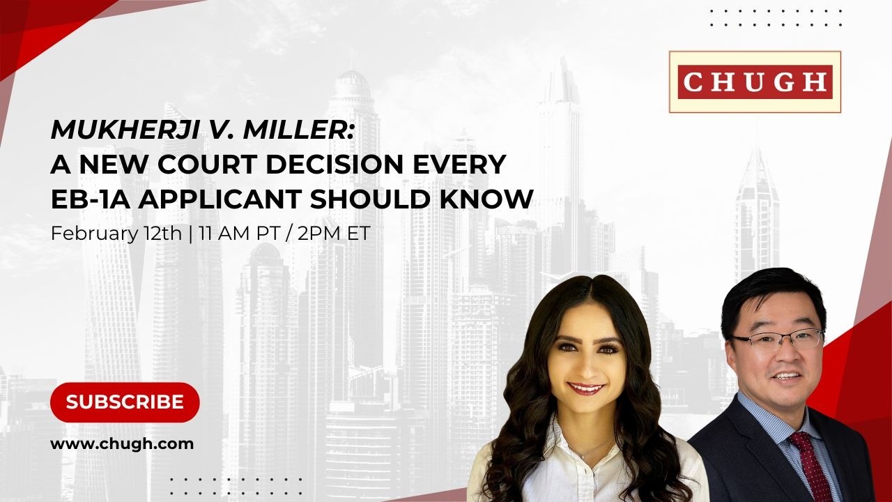 Mukherji v. Miller: A New Court Decision Every EB-1A Applicant Should Know