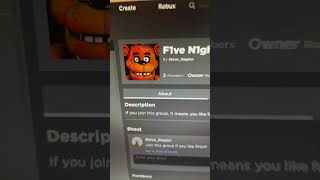 Join Chase’s fnaf Roblox group!