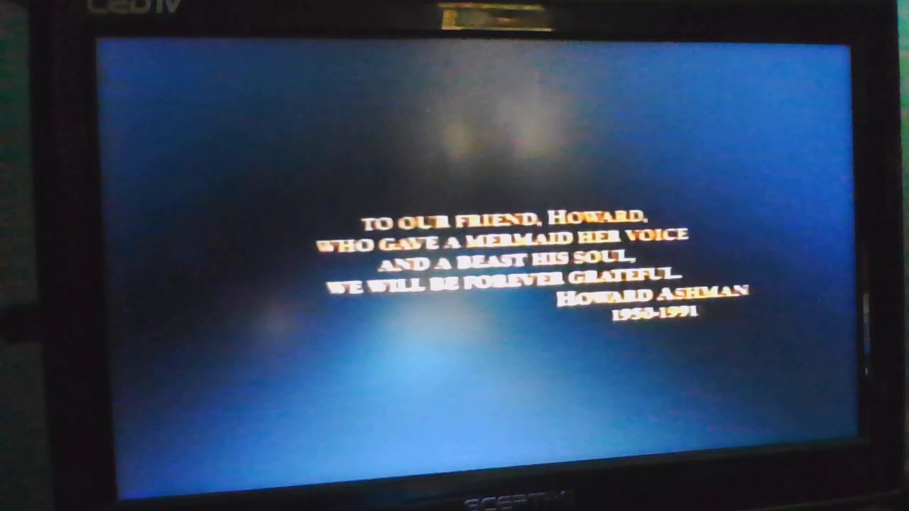 Closing to Beauty and the Beast 1992 VHS (Version 3) (Ink Label Copy