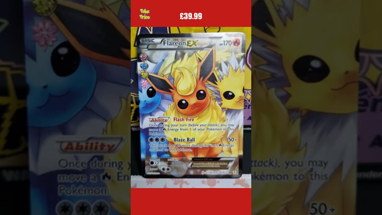 Flareon EX RC28/RC32 Generations Ultra Rare Full Art Holo Pokemon Card