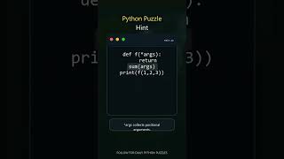 Args Packing | Interview Puzzle Challenge | YouTube Shorts #interviewquestions #python #coding