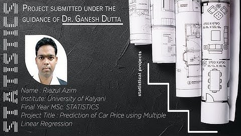 #gkpunditj #statistic Prediction of Car Price using Multiple Linear Regression by Riazul Azim