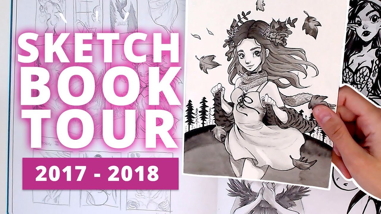 Sketchbook Tour 👀💦 [ 2017 - 2018 ] Every page in my Leuchtturm1917 ...