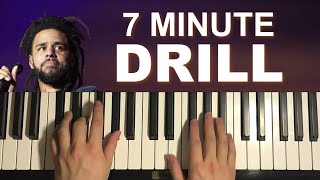 How To Play - J. Cole - 7 Minute Drill (Piano Tutorial Lesson)