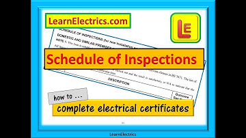 SCHEDULE OF INSPECTIONS – How to fill in electrical forms correctly