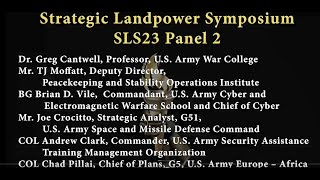 2023 Strategic Landpower Symposium, panel 2, Carlisle Barracks, 9 - 11 May