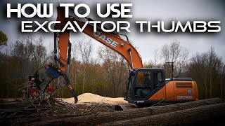 HOW TO USE EXCAVATOR THUMBS // Excavator Tips and Tricks