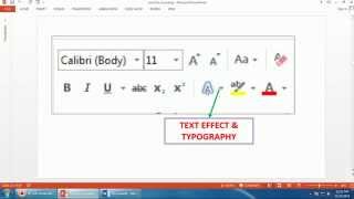 WORD TUTORIAL 8  HOME MENU TEXT EFFECTS & TYPOGRAPHY  BY SIMRAN screenshot 5