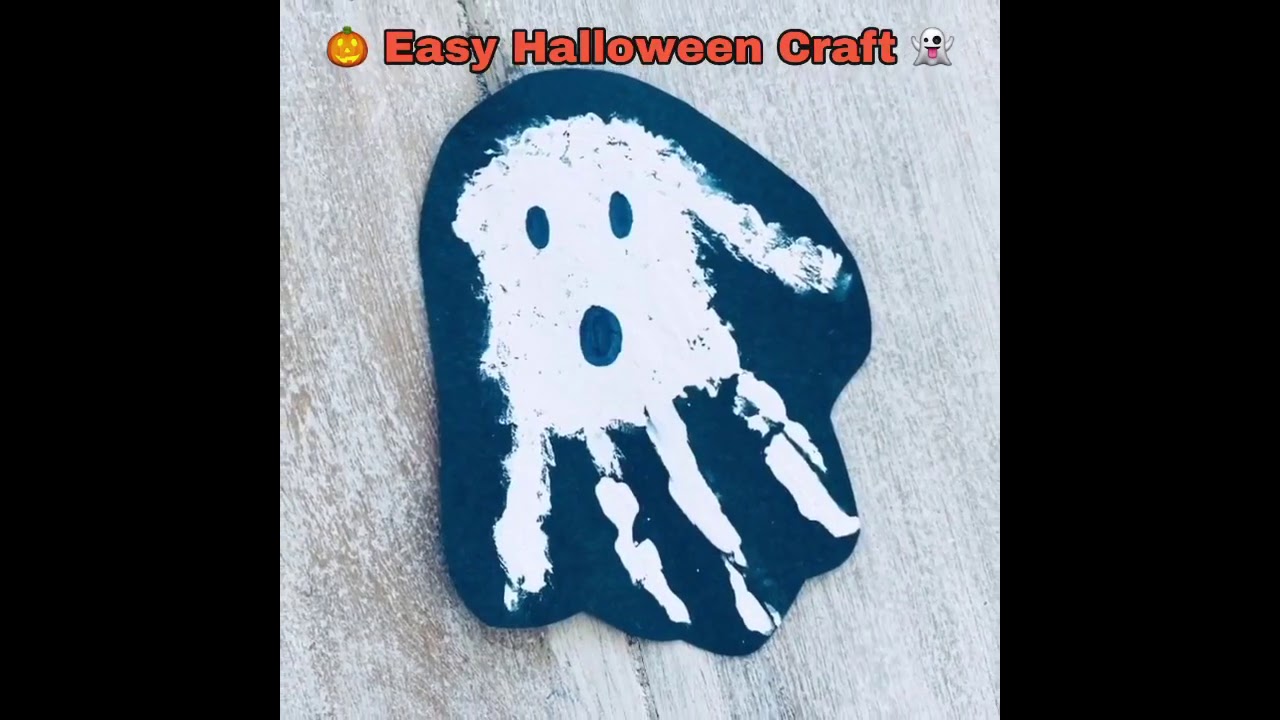 Easy Halloween Ghost Handprint Craft