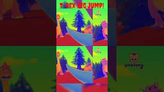 T-Rex JUMPS &amp; Stomps Carnotaurus! | Gamavision Csupo Remix #shorts