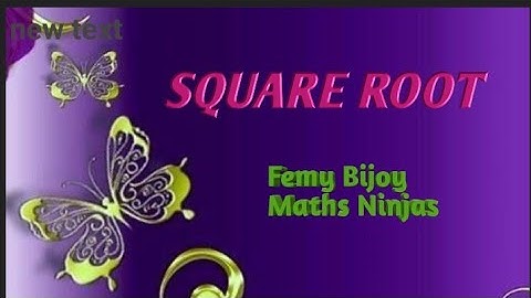 Square Root Introduction Chapter 6 STD 8 Mathematics NCERT syllabus Maths Ninjas