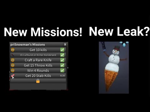 Roblox Assassin New Prisnowman Missions And New Knife Leak Youtube - im going to leak my phone number for you guys roblox assassin