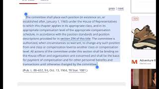 2 U.S. Code Chapter 10 - CLASSIFICATION OF EMPLOYEES OF HOUSE OF REPRESENTATIVES