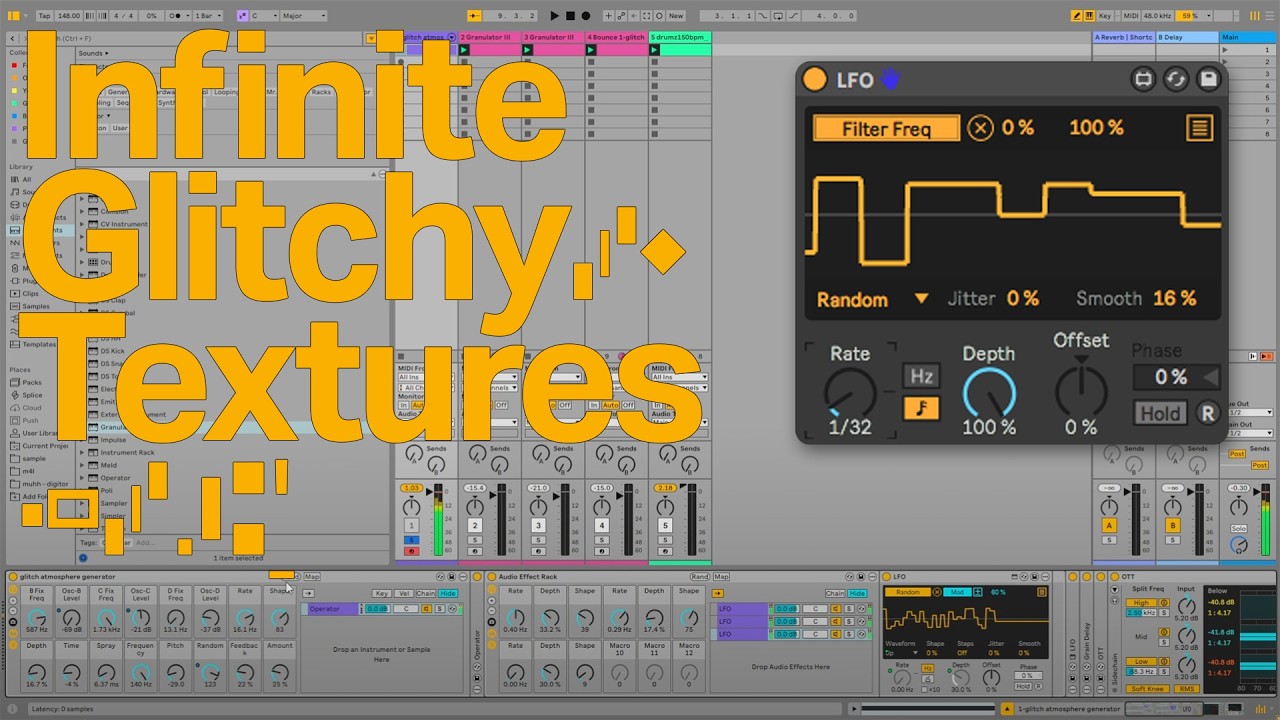 Generative Glitch Atmospheres in Ableton Live, Sound Design Tutorial ...