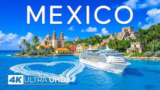 [4K] Mexico 🇲🇽 Cultural Wonders & Turquoise Waters Aerial Journey With Deep House Chill screenshot 5