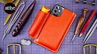 Leather iPhone Holster Making | Personalized iphone Case | how it's made | DIY