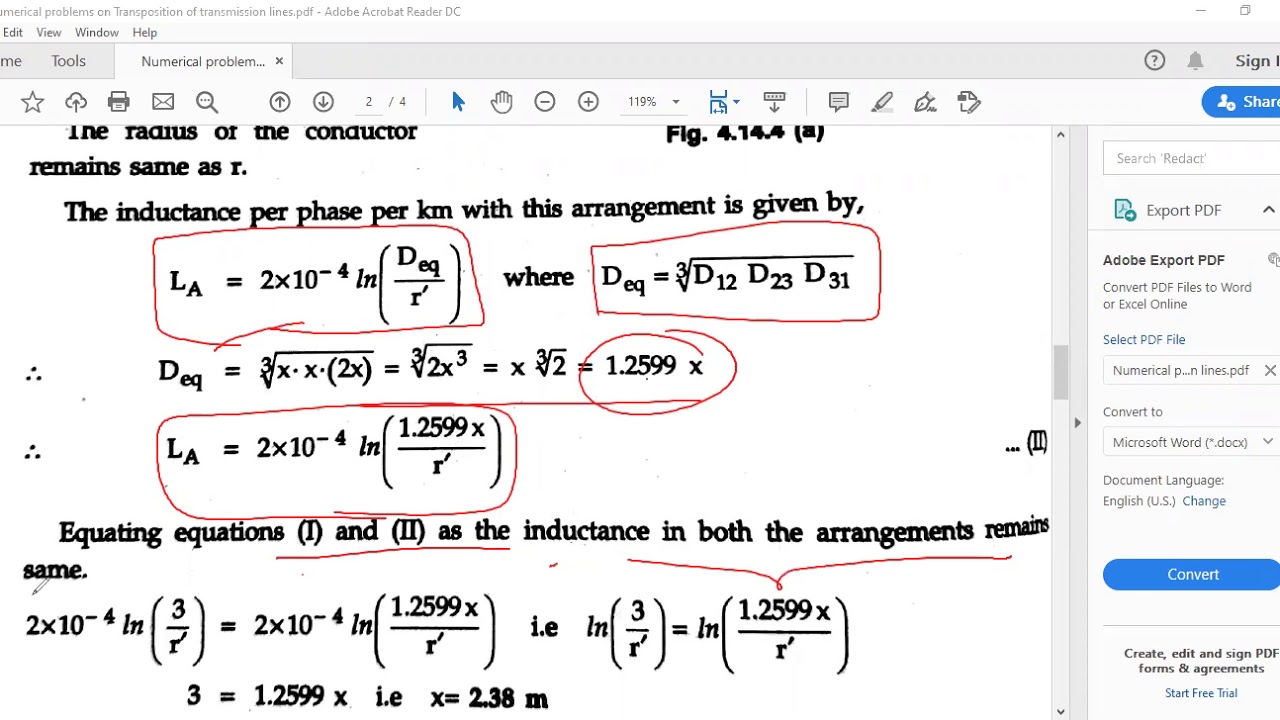 numerical-problems-on-transposition-of-transmission-lines-youtube
