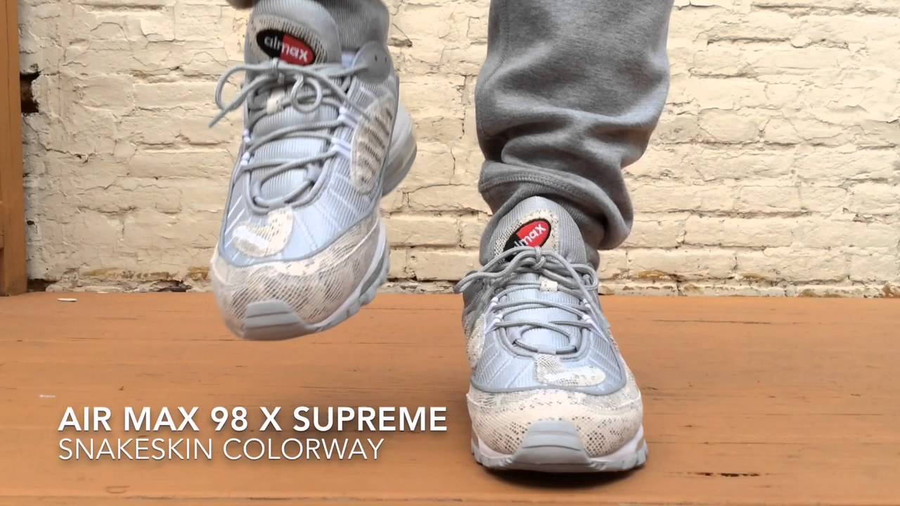 air max 98 supreme on feet