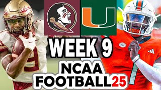 Florida State at Miami - Week 9 Simulation (2024 Rosters for NCAA 14)