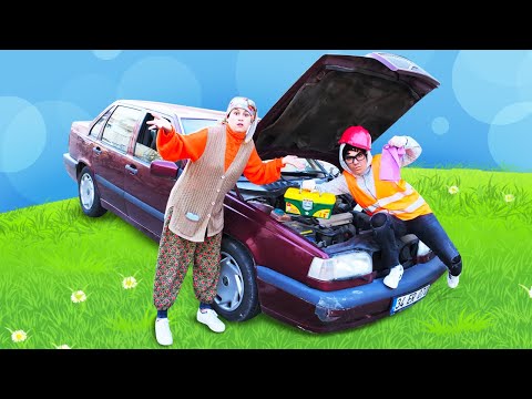 Komik videolar! Reyhan abla arabayı tamir ediyor!