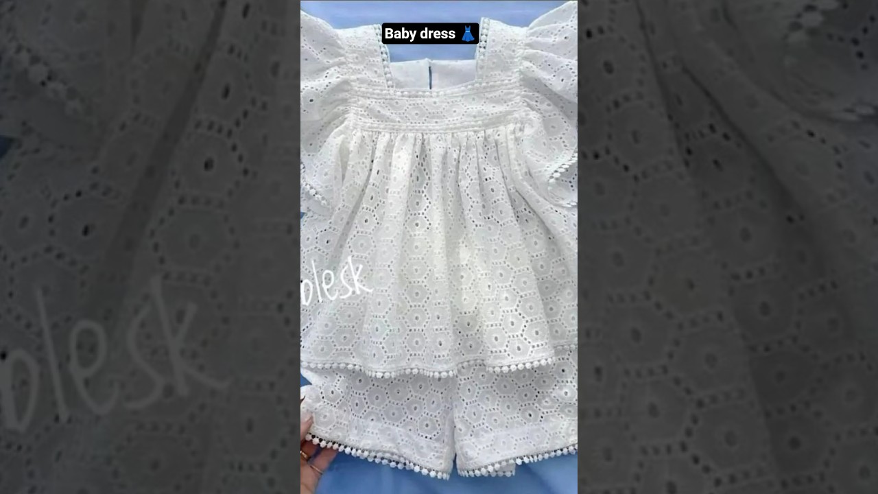 white  baby girl frock design simple easy dress 