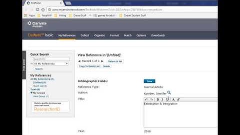EndNote: How to Edit Citations