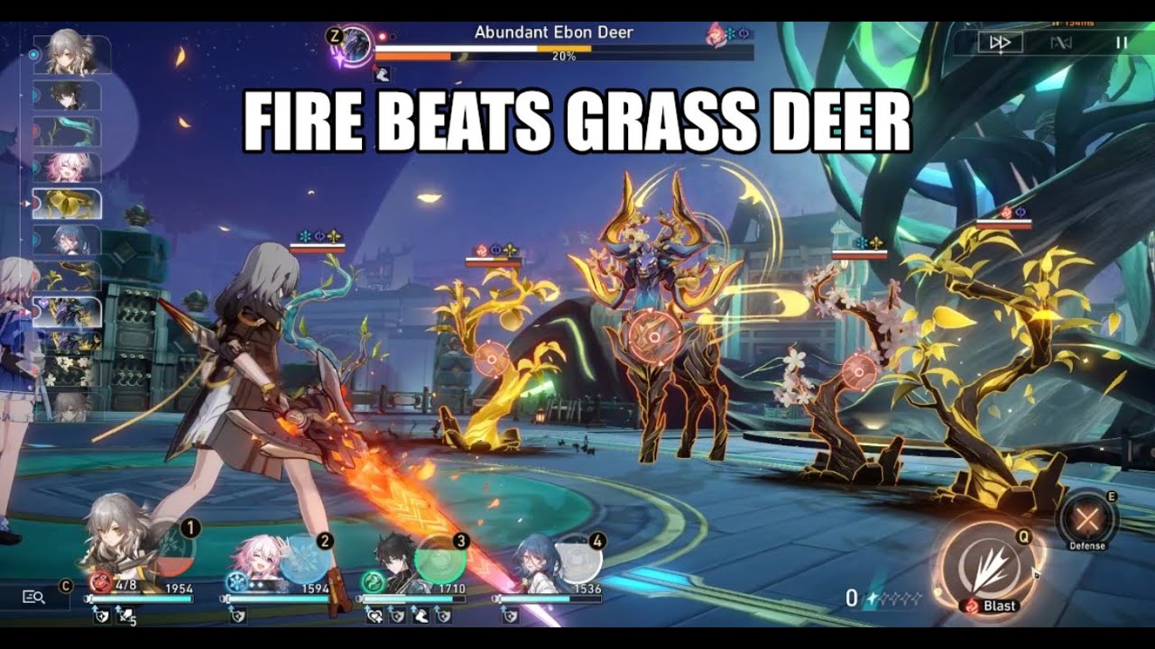 Fire beats grass deer | Honkai Star rail