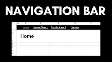 Adding a Top Navigation Bar in Google Sheets