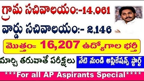 AP sachivalayam Exam Dates & posts with data from AP recruitment aspirants  special by SRINIVASMech