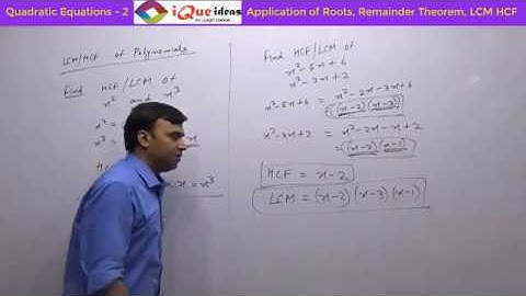 LCM and HCF of Algebraic Expressions and Polynomials