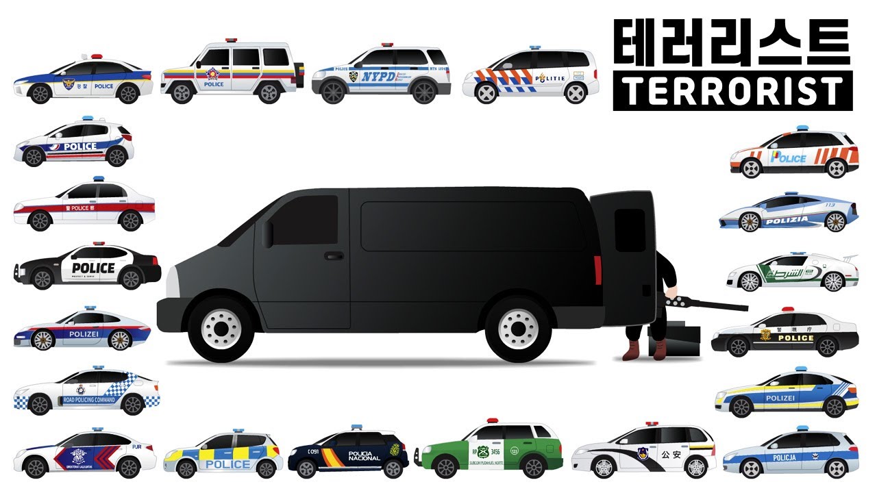 [Учите корейский с картинками] Криминальная и полицейская машина