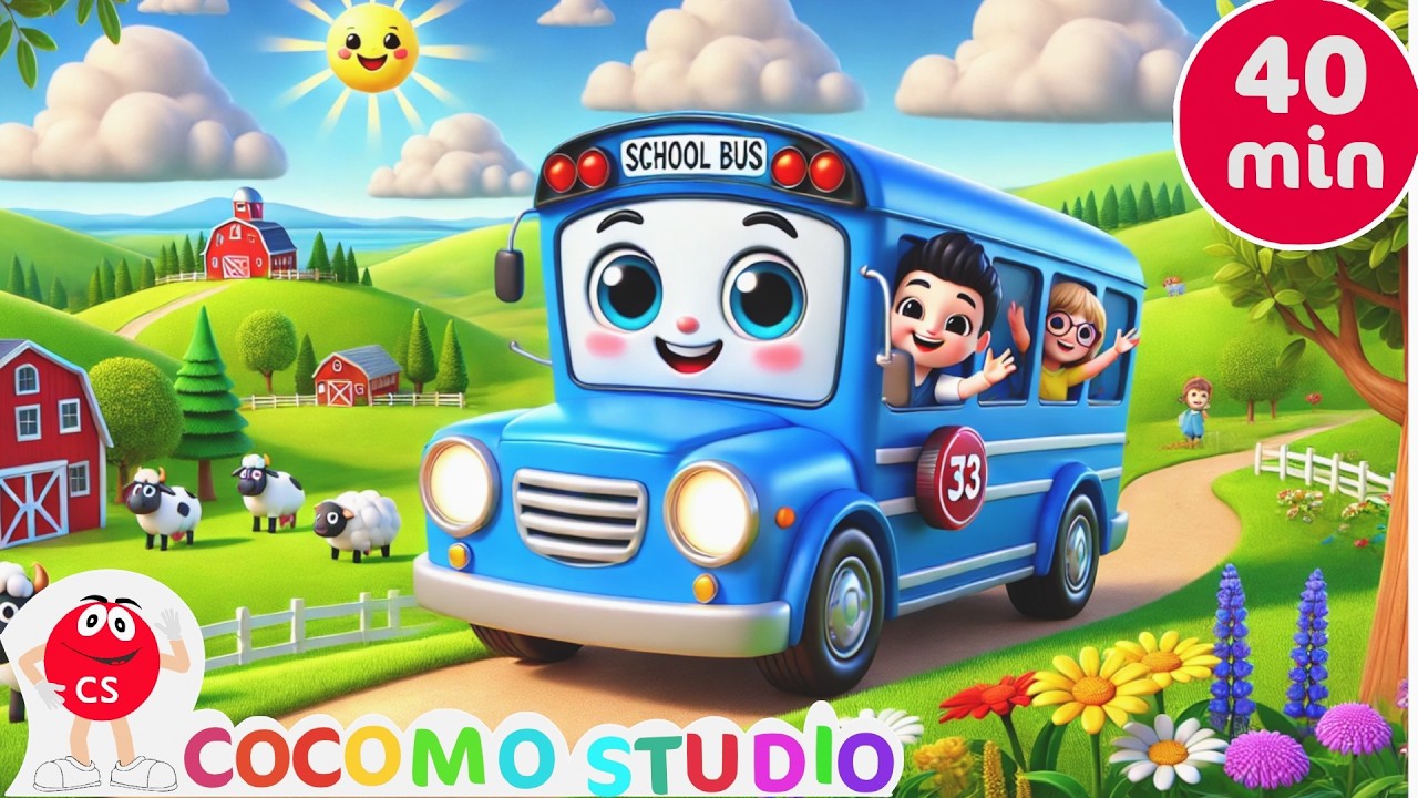 Колеса на автобусе 🚌🎵 | Классическая детская песенка для малышей, дошкольников и детей младшего в...