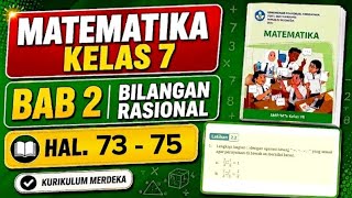 KUNCI JAWABAN MATEMATIKA KELAS 7 LATIHAN 2.2 HALAMAN 73-75 | KURIKULUM MERDEKA