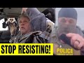 Cops Surround and Attack Old Man and ICE is Pissed They're Being Filmed