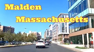 Driving through the streets of Malden Massachusetts