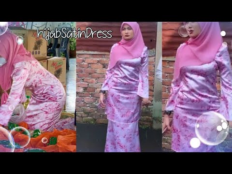 inspirasi hijab dress satin