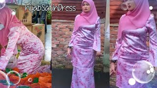 inspirasi hijab dress satin