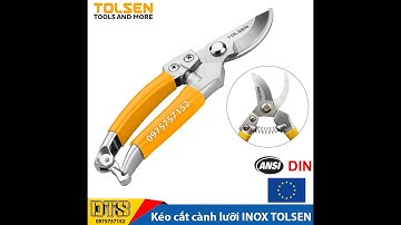 Kéo cắt cành công nghiệp lưỡi INOX không gỉ TOLSEN 200mm, đồ dùng làm vườn chuyên nghiệp