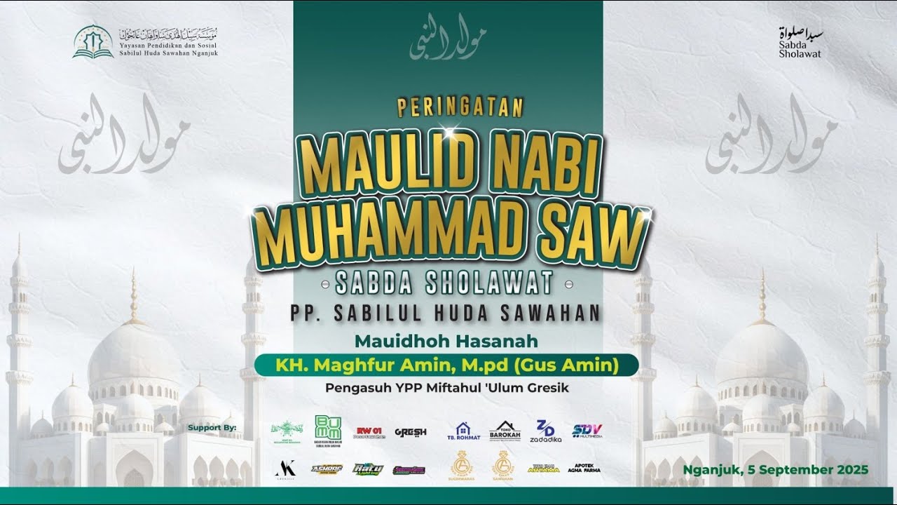 🔴 [LIVE] MAULID NABI MUHAMMAD BERSAMA SABDA SHOLAWAT - YouTube