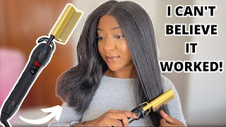 I HOT COMBED my SYNTHETIC WIG and cannot believe what happened!