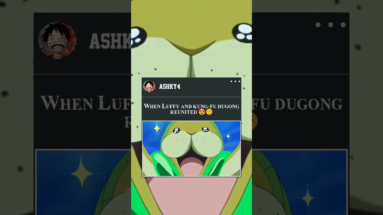 Luffy and Kung-fu Dugong Reunited 🤩 