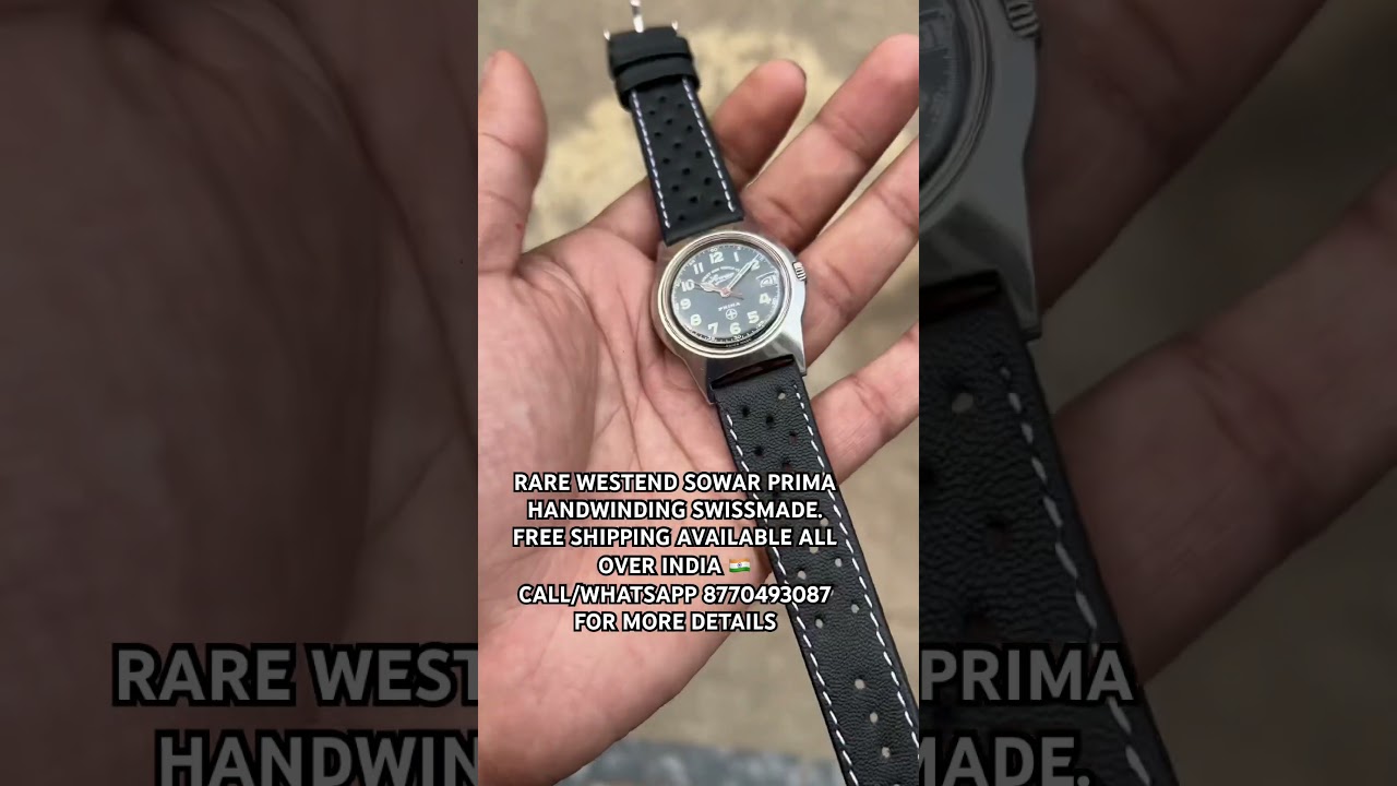 RARE WESTEND MILITARY DIAL SOWAR PRIMA HANDWINDING SWISSMADE WITH BEAUTIFUL LEATHER STRAP.