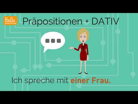 Deutsch lernen mit Dialogen / Lektion 57 / Präpositionen immer mit dem Dativ