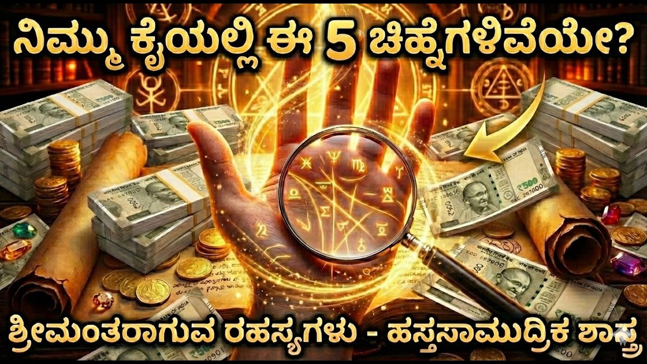 ನಿಮ್ಮ ಕೈಯಲ್ಲಿ ಈ 5 ಗುಪ್ತ ಚಿಹ್ನೆಗಳಿವೆಯೇ? ಕೋಟ್ಯಾಧಿಪತಿಯಾಗುವ ರಹಸ್ಯ! | Palmistry Kannada